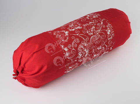 Bolster Cover - Wind Flower Navy