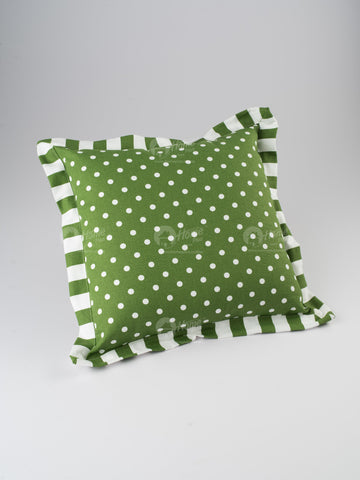 Floor Cushion - Block Check Green