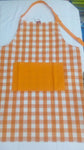 Apron Block Check Orange