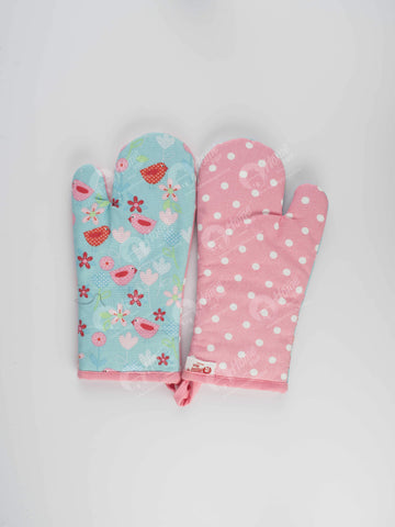 Glove - Polka Dot Blue