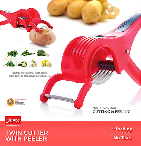 Twin Cutter with Peeler