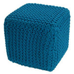 Knitted Stool Grey 62x62Cm